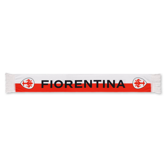 FIORENTINA WHITE AND RED CENTENARY POLYESTER SCARF