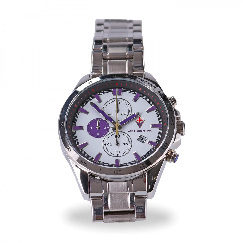 Orologio Ufficiale ACF Fiorentina In Acciaio – Modello P-FM415XP1, Quarzo, Cassa 39mm
